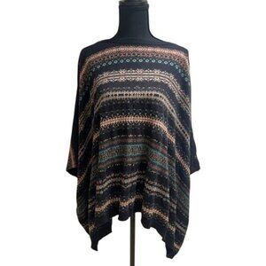 J.Jill fair isle poncho One Size XS S M L XL